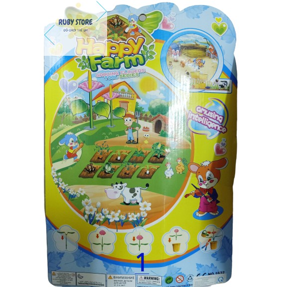 VỈ BỘ ĐỒ CHƠI LÀM VƯỜN TRỒNG CÂY TRỒNG HOA CHO BÉ (HAPPY FARM)