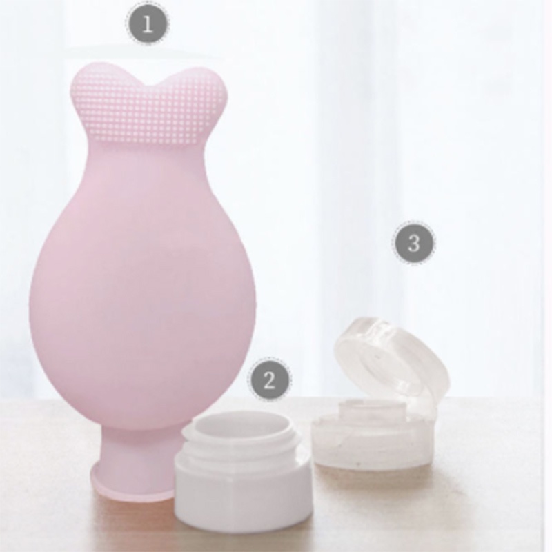 Chai Silicone Rỗng Đựng Dầu Gội Sữa Tắm Hình Đuôi Cá 90ml