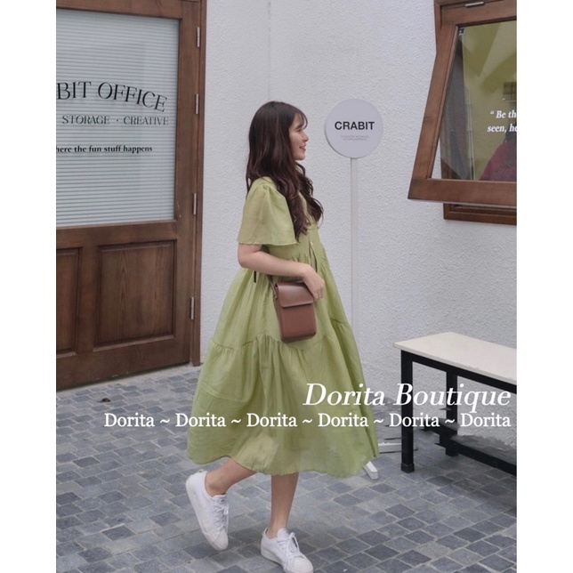 Váy babydoll vải tơ mềm 2 lớp cộc tay xoè dài, Đầm babydoll kèm váy 2 dây bên | BigBuy360 - bigbuy360.vn