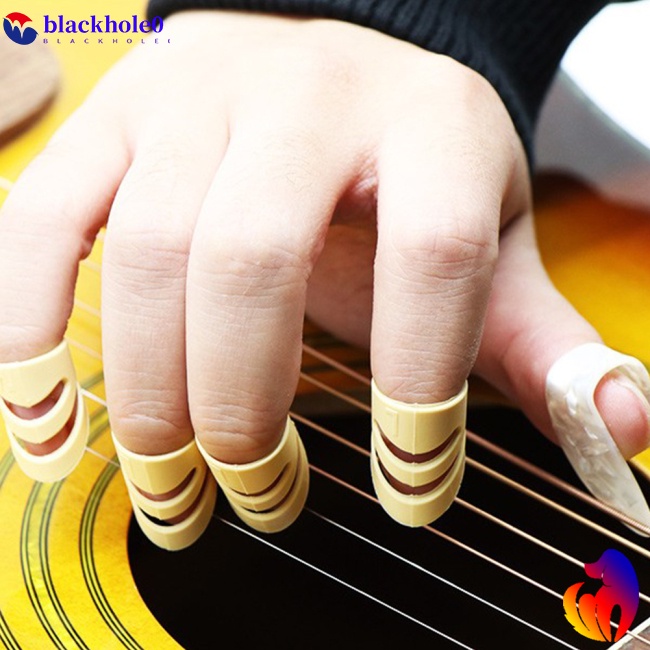 BH 4 Pcs/set Finger Picks Sleeve for Acoustic Electric Guitar Stringed Instrument (3PCS Forefinger +1PC Thumb)
