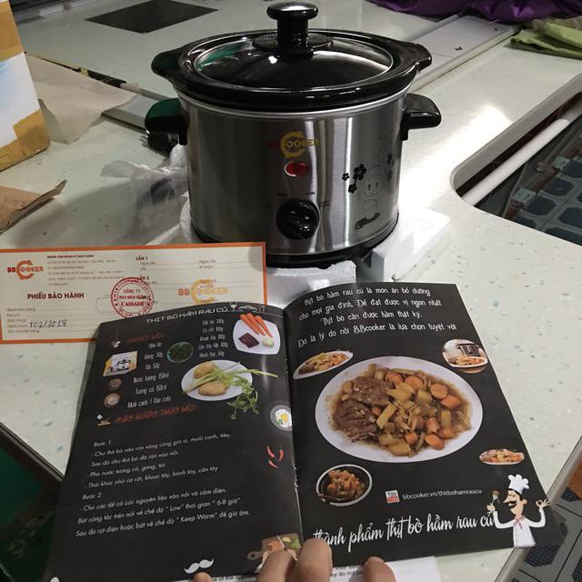 Nồi nấu chậm nấu cháo cho bé BBcooker BS15 BS25 DS25 BS35 dung tích 1.5 2.5 3.5 lít - kèm công thức nấu