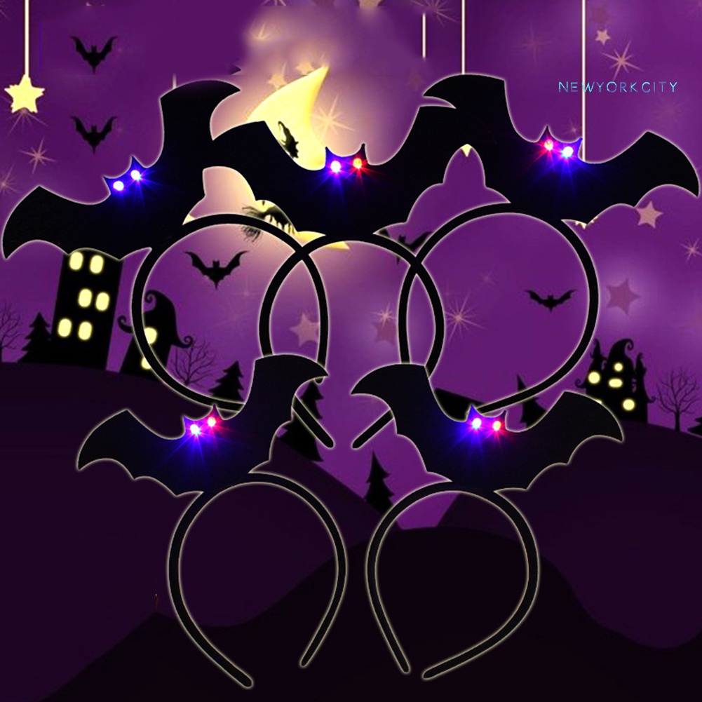 Băng Đô Có Đèn LED Hình Dơi Độc Đáo Cho Tiệc Halloween