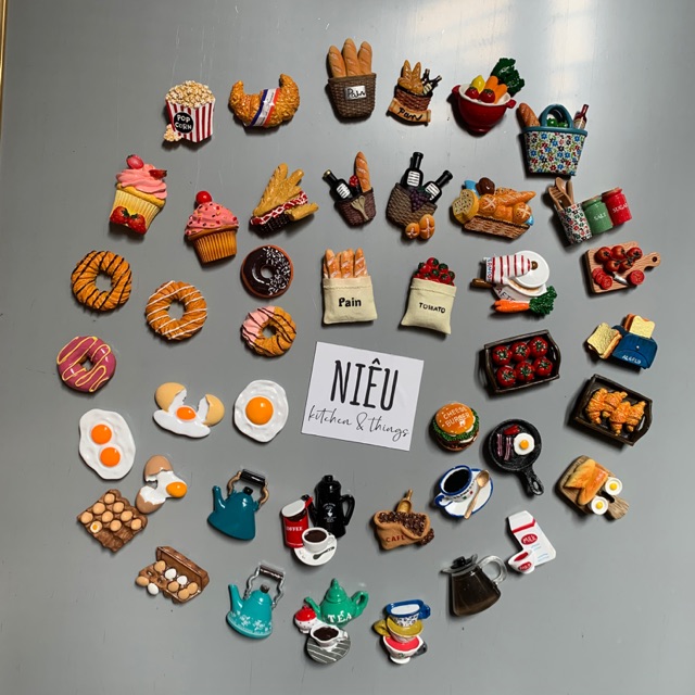 Nam châm trang trí hít dán dính tủ lạnh chủ đề ẩm thực (số 3)