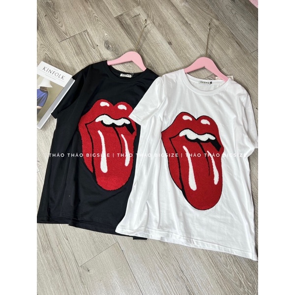 Áo phông - áo thun xù thêu bông - MÚP BIGSIZE 60-100KG