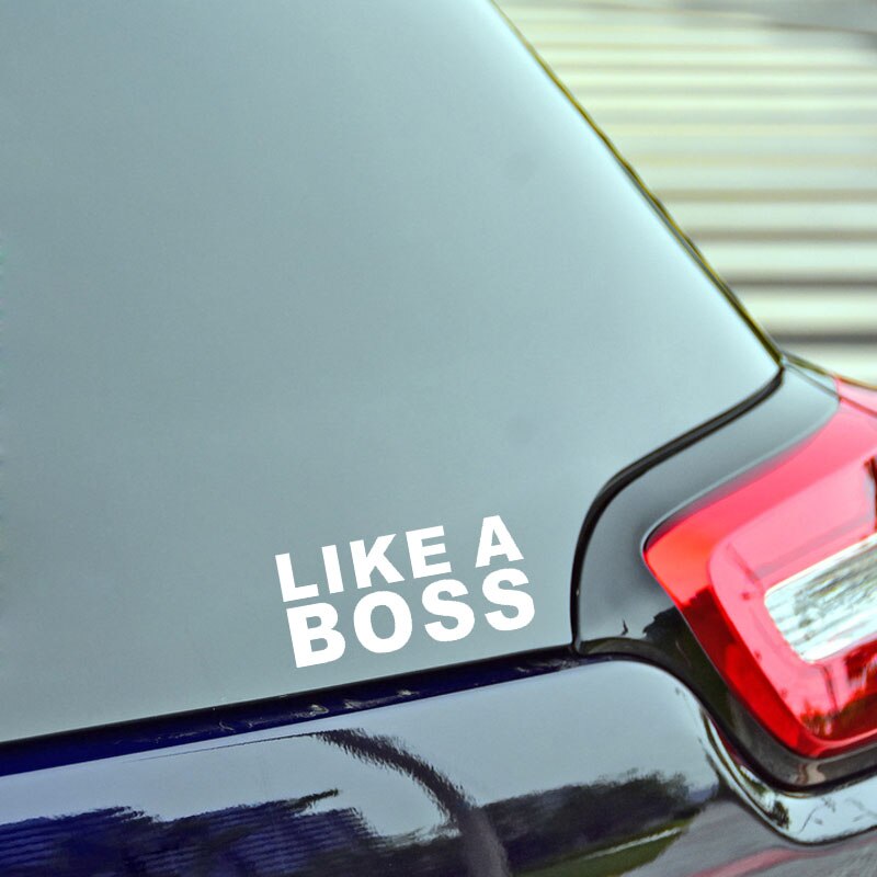 Miếng Dán Trang Trí Xe Hơi In Chữ &quot;Like A Boss&quot; 15.1cm X 7cm