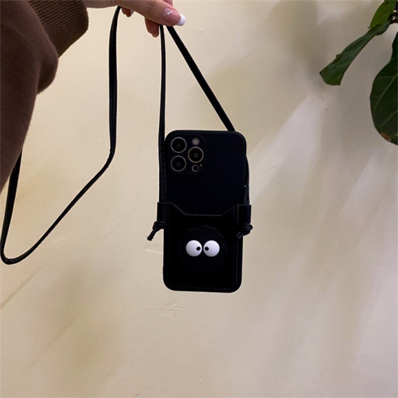 Dễ Thương Ốp Điện Thoại Có Ngăn Đựng Thẻ Và Dây Đeo Cho iphone14 / 15pro 13 11 12pro xsmax x / xs 7 / 8plus xr se2 6s se3