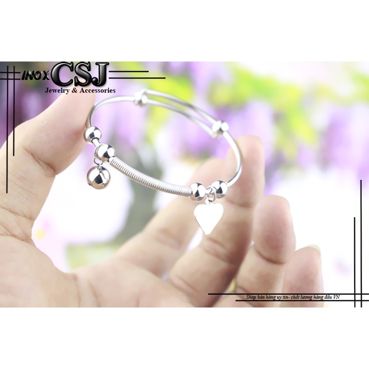 Vòng tay nữ hình trái tim nhỏ xinh
