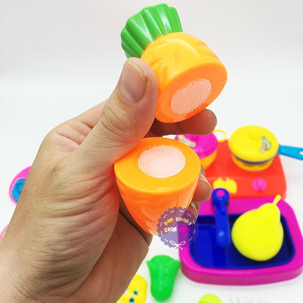 Bộ đồ chơi đồ hàng bàn ghế nấu ăn bằng nhựa Long Thủy