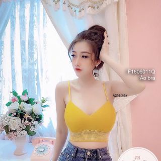 Áo bra cúp ngực 2 dây đính đá!