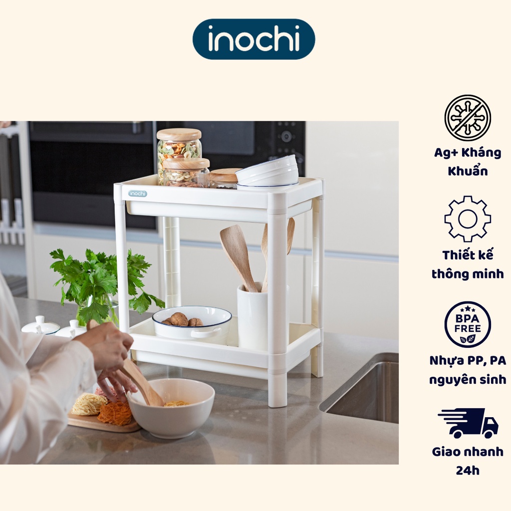 Kệ đa năng 2 tầng cao cấp inochi, nhà tắm, gia vị, kệ bếp, trang trí - Giao màu ngẫu nhiên