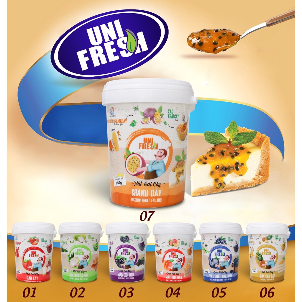 MỨT VIỆT QUẤT NHA ĐAM - Mứt làm bánh - Mứt xác trái cây- mứt UNIFRESH