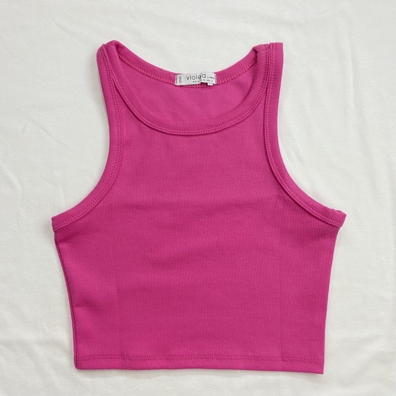 Áo croptop ba lỗ ngược KA Closet chất bozip dầy co dãn tốt, mặc tôn dáng, 2 màu sang chảnh