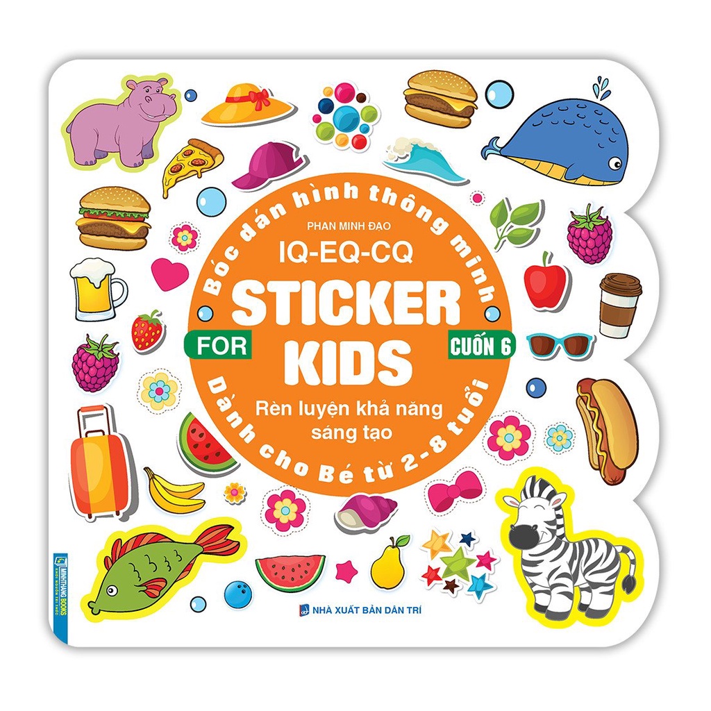 Sách - Combo 3 (tập 4,tập 5,tập 6) tập Bóc dán hình thông minh IQ - EQ - CQ - Sticker for kids