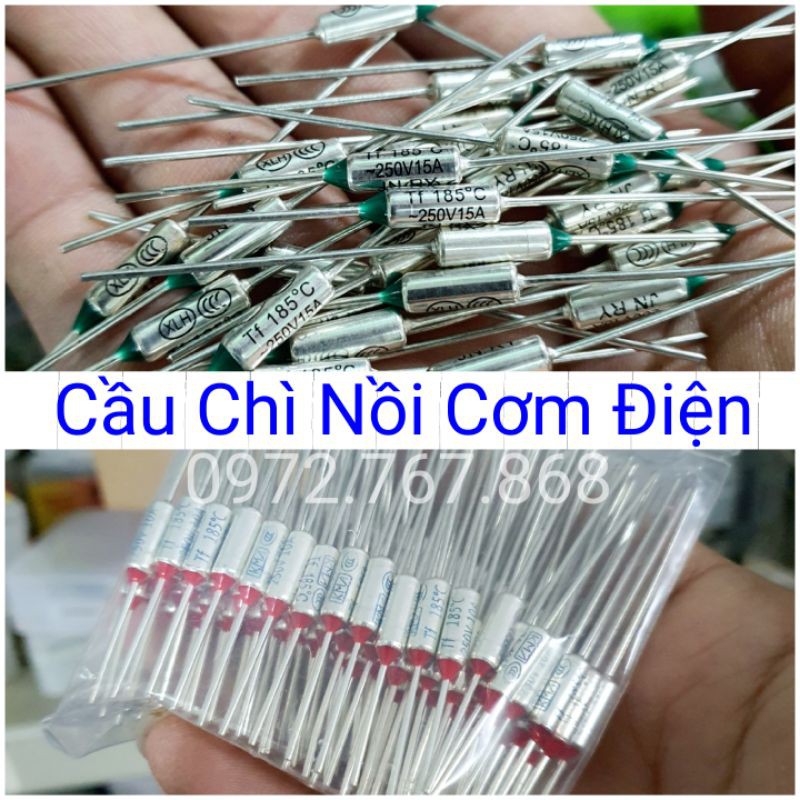 Cầu chì nồi cơm điện 10A-15A 185°C 250V