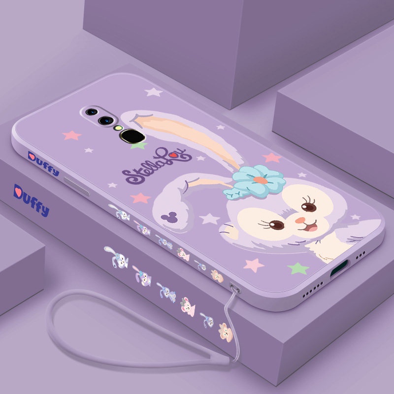 Ốp Điện Thoại Silicon In Hoạt Hình Kèm Dây Đeo Cho oppo f9 f9 pro f11 f11 pro f7 f5