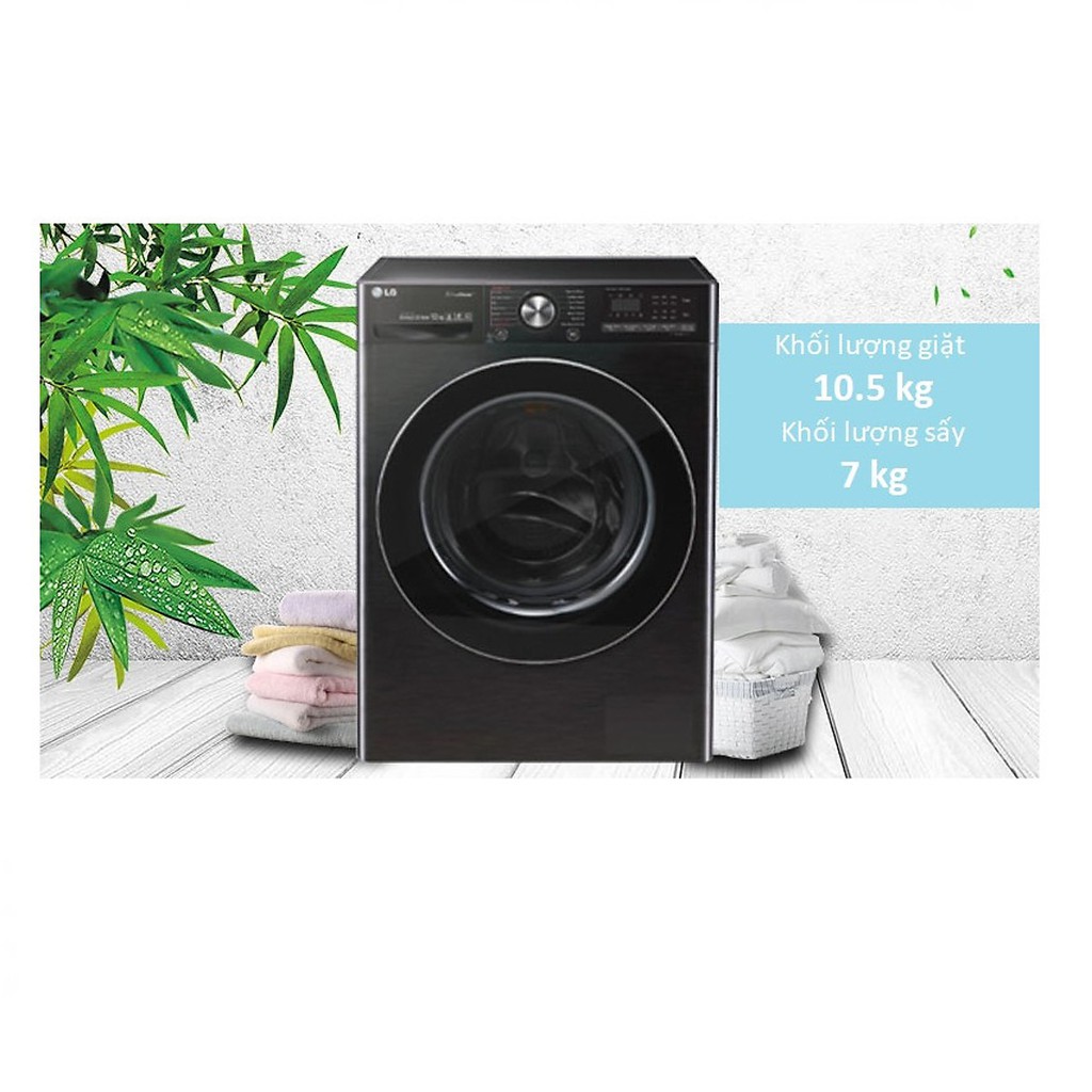 [GIAO HCM] Máy giặt sấy LG Inverter 10.5 kg FV1450H2B - HÀNG CHÍNH HÃNG