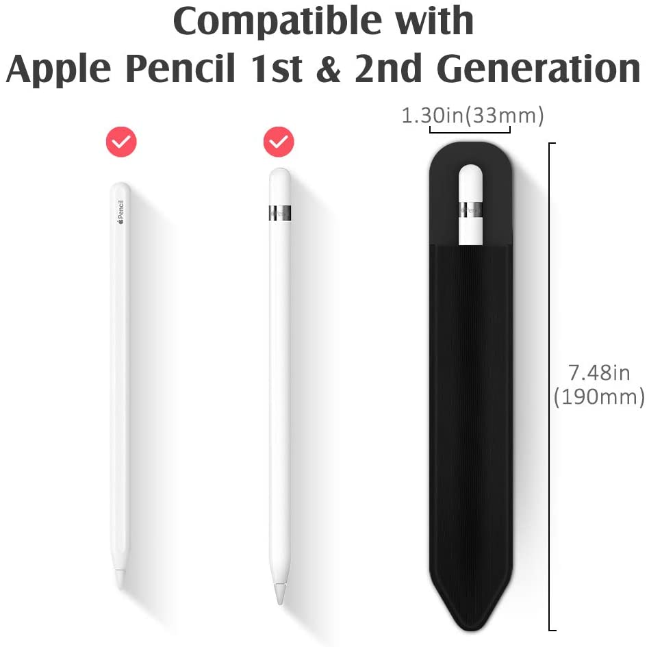 LYCRA Bao Đựng Bút Cảm Ứng Cao Cấp Cho Apple Pencil 1st & 2nd Gen Fit Ipad Air 4 / 10.2 / Pro 11 & 12.9 2020 / 2018