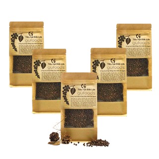 Combo 5 Túi Tiêu hạt Đăk Lăk GUfoods (mỗi túi 200g) - Ướp hương nồng cho món ăn ngon