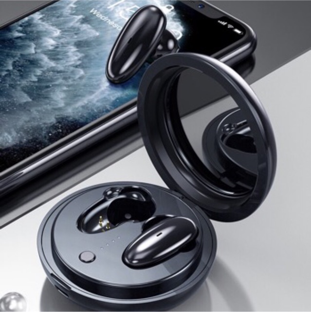Tai nghe Bluetooth true wireless remax TWS-9 v5.0 kèm đốc sạc có thể làm gương soi