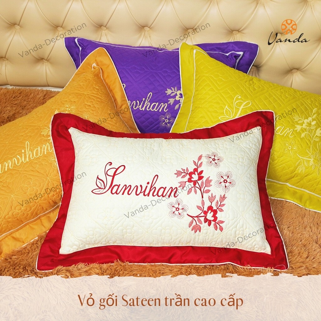 Vỏ gối đầu người lớn Sateen trần bông cao cấp | BigBuy360 - bigbuy360.vn