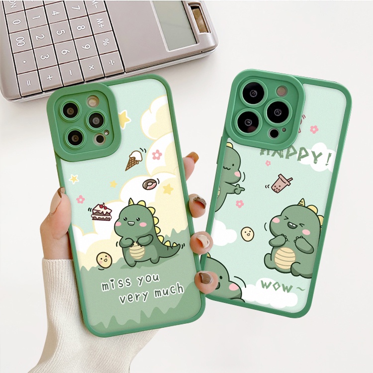 Ốp lưng iphone cạnh vuông lỗ camera dino miss u 6/6splus/7/7plus/8/8plus/x/xr/xs/11/12/13/pro/max/plus/promax-Awifi S1-1