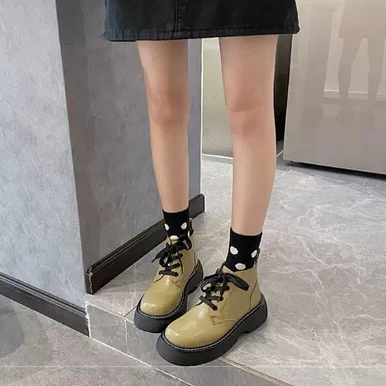 Bốt da nữ Ulzzang Style - ZB-UL032 cao cấp