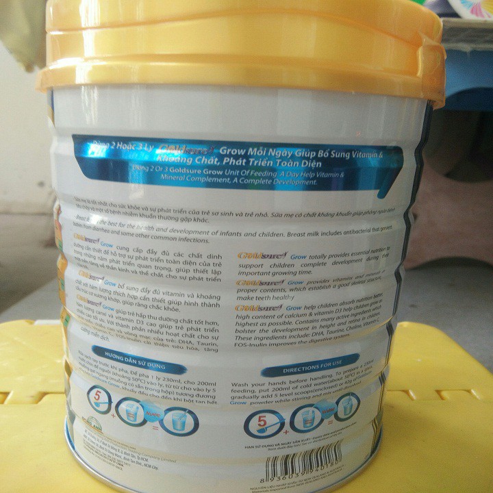 Sữa bột tăng trưởng Chiều cao Goldsure Grow cao cấp lon 900g