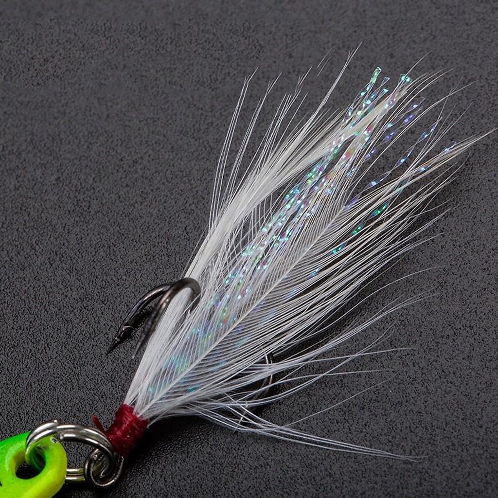Mồi câu lure cá sắt đuôi lông dài 3,5cm nặng 7g/10g chuyên câu lure, cá lóc cực nhậy phukiencaulure25 cá sắt câu lure