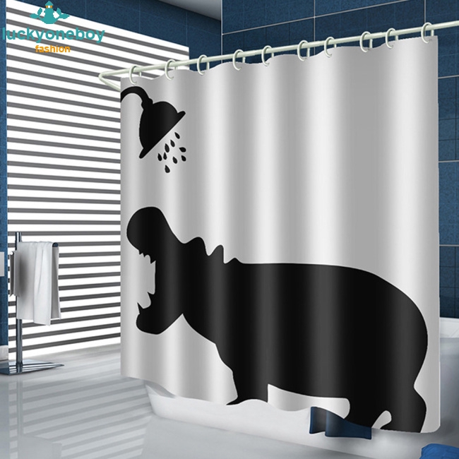 Màn che bồn tắm chống thấm nước với họa tiết hình con mèo