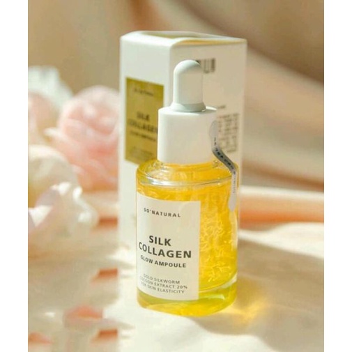 So’Natural Silk Collagen Glow Ampoule - Tinh chất dưỡng da