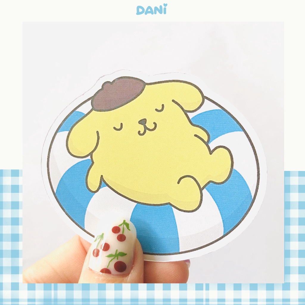 Sticker Pompompurin Cute Trang Trí Laptop, Sổ Vali....