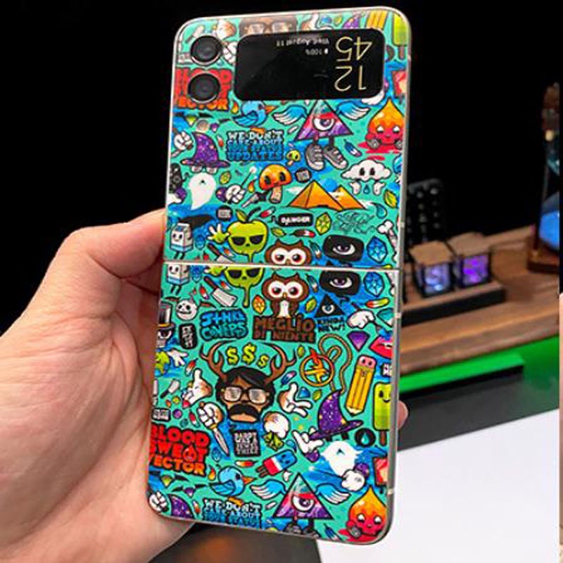 Miếng Dán Điện Thoại Dễ thương Samsung Galaxy Z Flip 4 5G Phim bảo vệ điện thoại di động ZFlip 3 Bản lề bảo vệ phim ZFlip Miếng Dán F7000 F7070 F7110 F7210