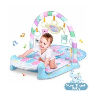 [Mã TOY5 giảm 10% đơn 50K] Thảm nhạc đáng yêu bé nằm chơi phát triển vận động-Chân xanh biển