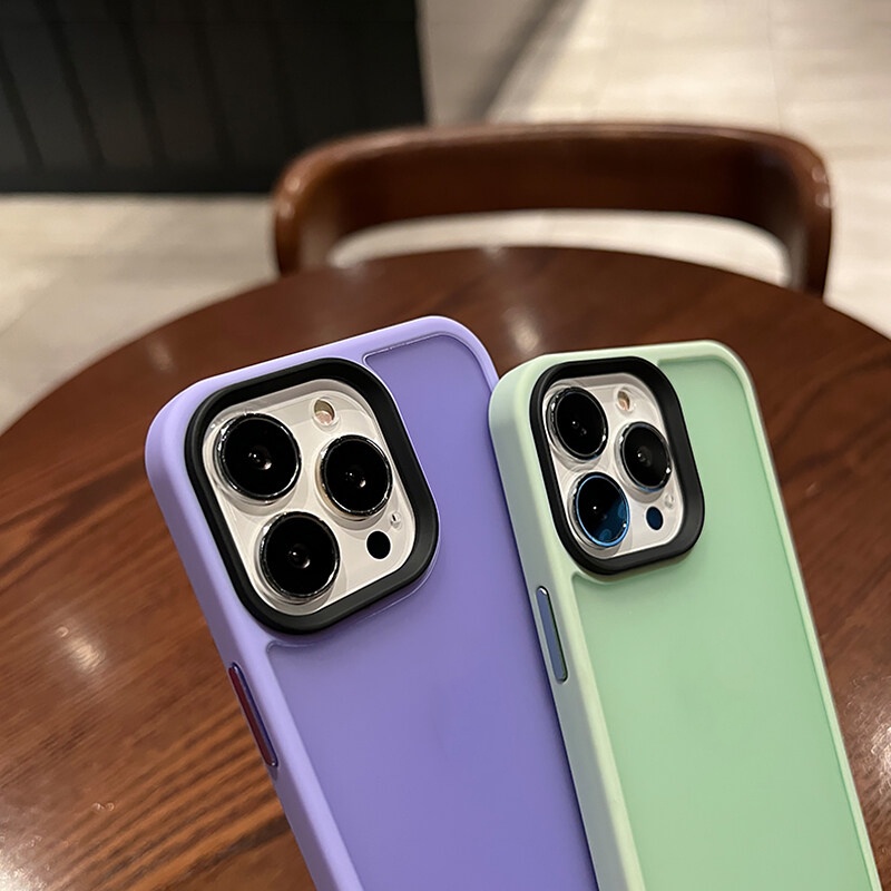 Ốp Điện Thoại Nhựa Cứng Trong Suốt Bề Mặt Nhám Mờ Cho iPhone 14 13 12 11 Pro Max