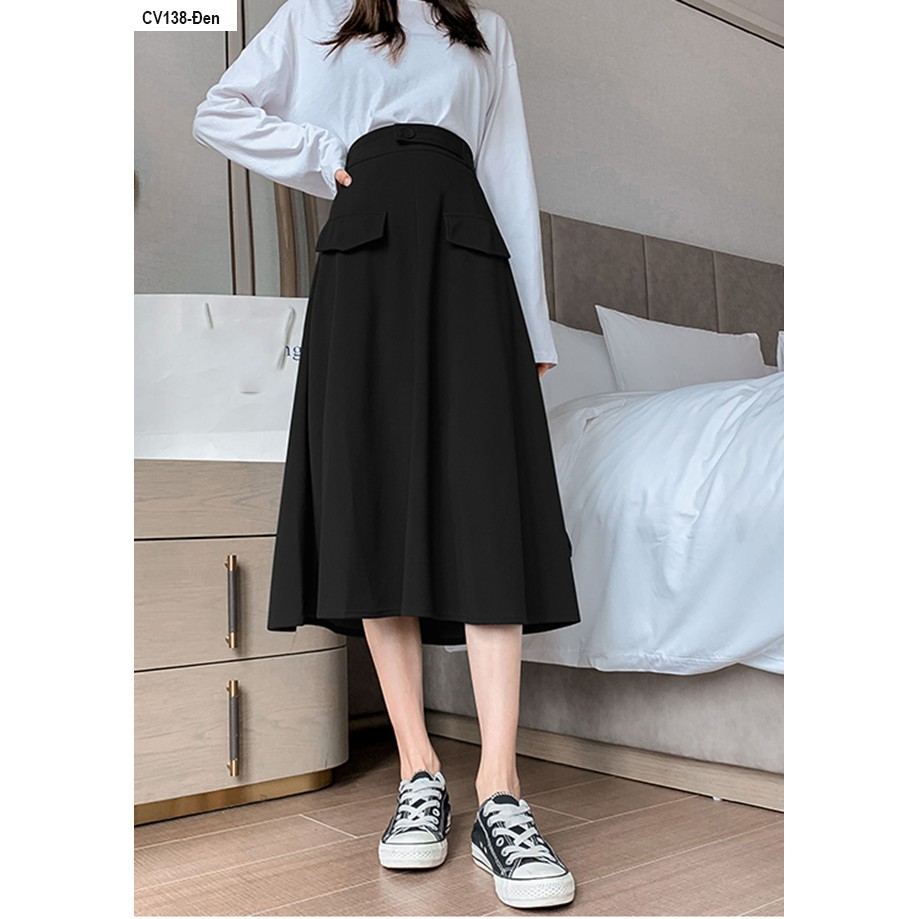 CV138- Chân Váy xòe phối túi kiểu | BigBuy360 - bigbuy360.vn