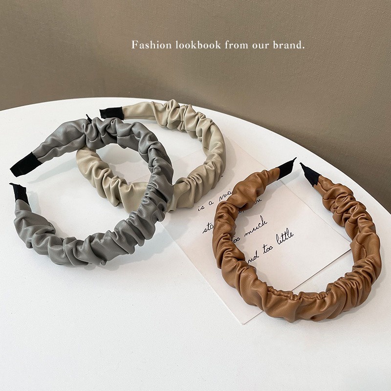 Băng đô da PU phong cách Hàn Quốc