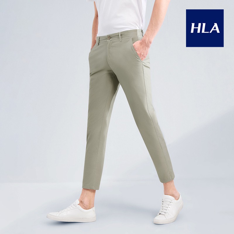 Quần Chinos Nam HLA Pure Color Micro-elastic Casual Pants