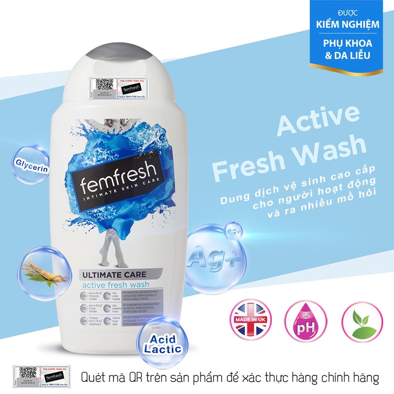 Dung dịch vệ sinh phụ nữ Femfresh UK