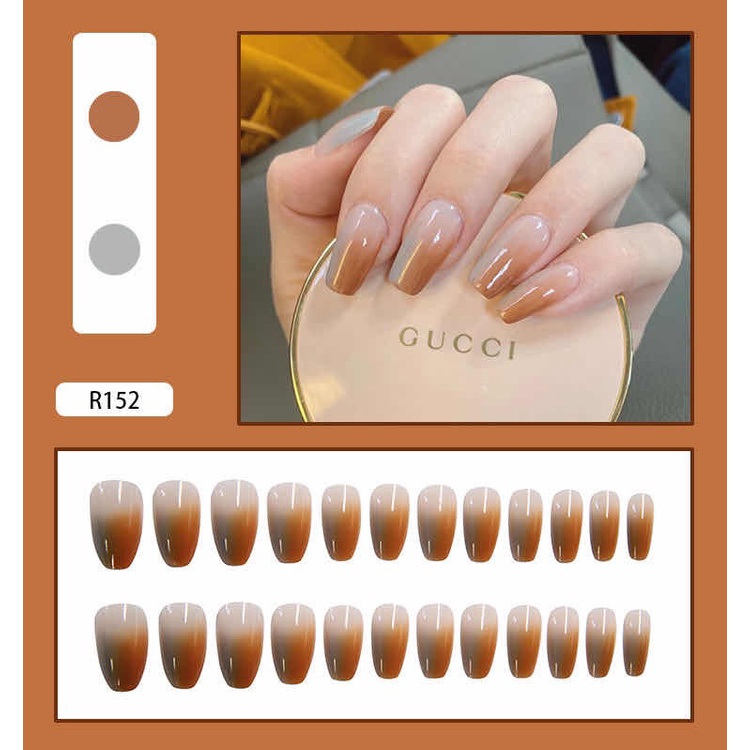 Sét 24 Móng Tay Giả [ FREESHIP ] Họa Tiết Hoạt Hình Xinh Xắn Kèm Keo Dán Siêu Chắc