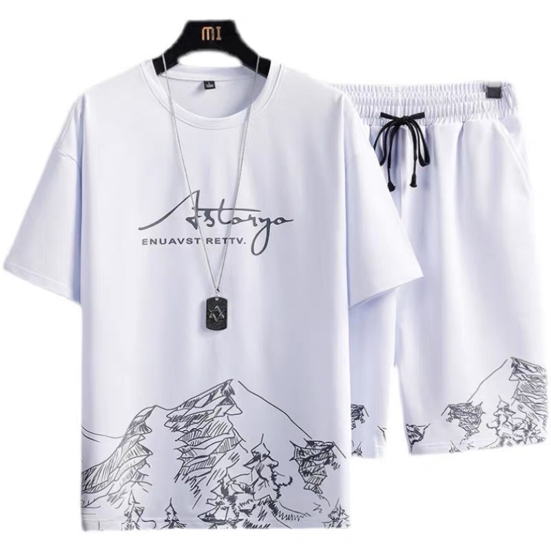 Quần áo thể thao nam hè mẫu in hình núi phú sĩ siêu đẹp mẫu mới 2022