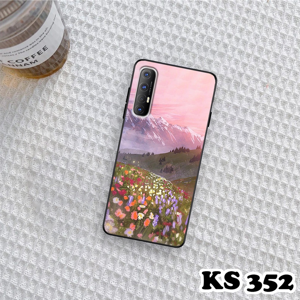 Ốp lưng Oppo Reno 3 - Oppo Reno 3 Pro - Ốp in hình Cánh đồng hoa - Chất liệu TPU siêu bền