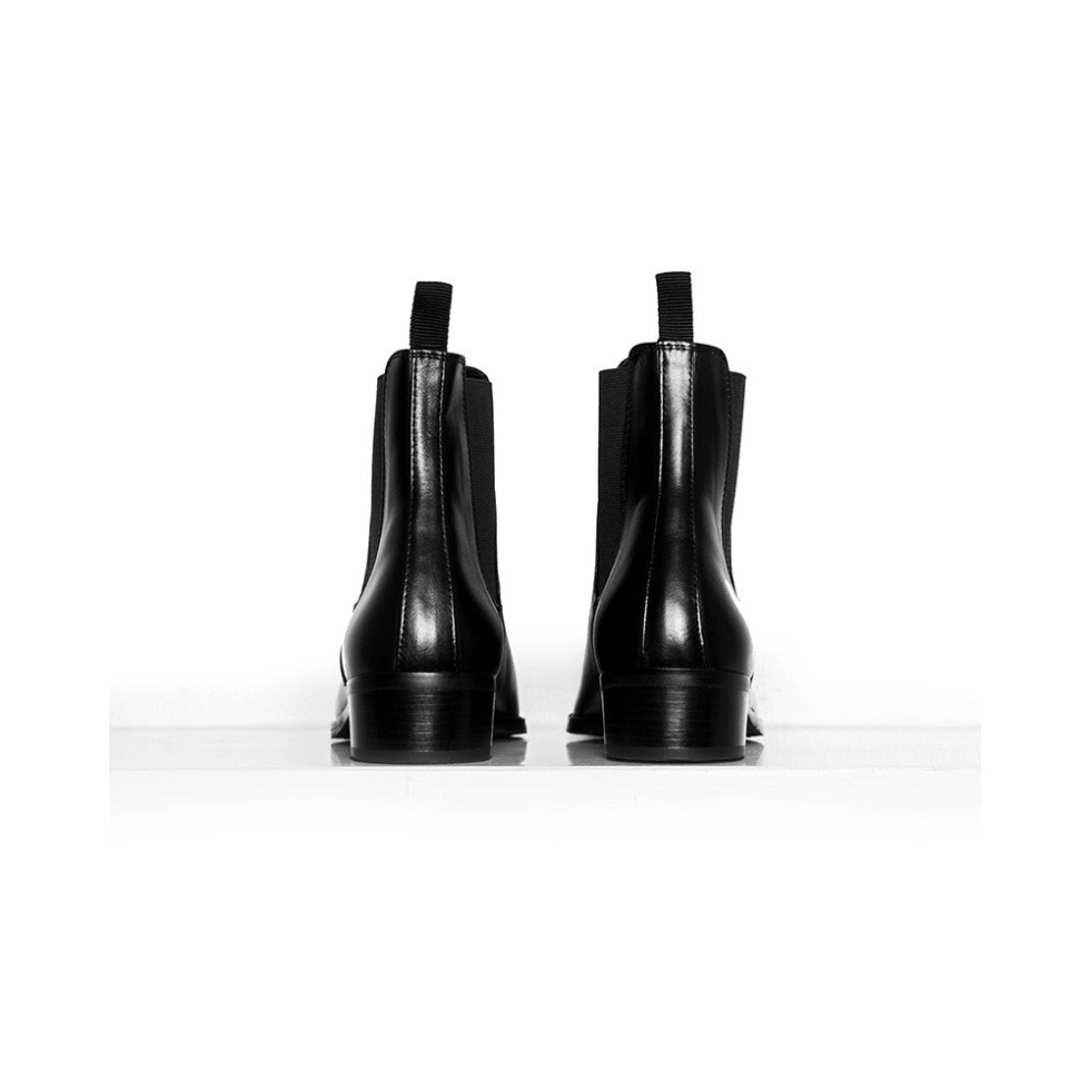 Giày Heels Chelsea Boots thời trang nam độn 4.5cm chất liệu da bò | BigBuy360 - bigbuy360.vn