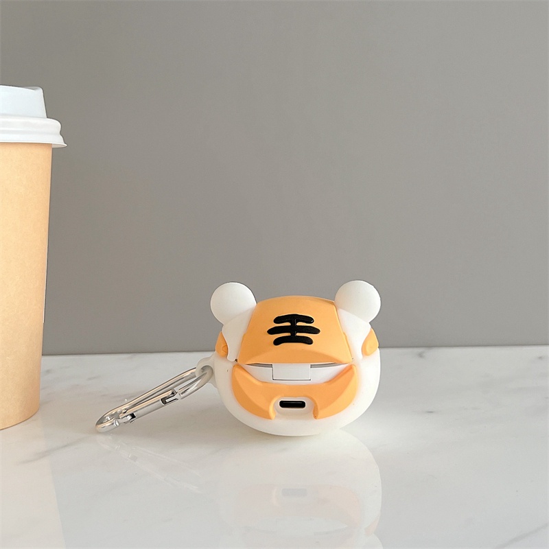Vỏ Bảo Vệ Hộp Sạc Tai Nghe Baseus Encok WM01 Hình Cá Mập Kirby 3D Chống Rơi Kèm Móc