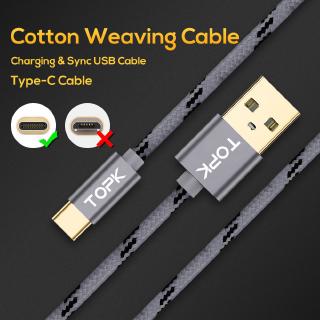 Cáp sạc nhanh TOPK AN09 cổng Micro USB / Type-C dài 1m