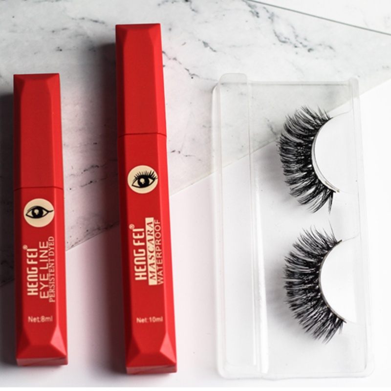 Set Mascara + Bút Kẻ Mắt Chống Nước Chống Nhòe Lâu Phai Cho Hàng Mi Dài Dày Và Cong Vút