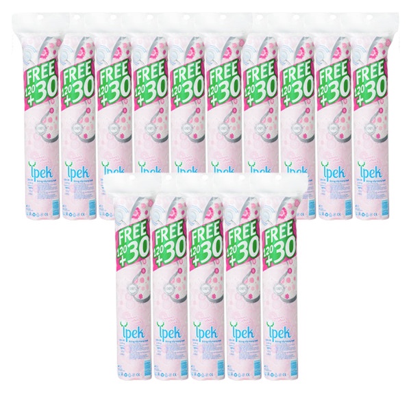 Bông Tẩy Trang Ipek Thổ Nhĩ Kì Cotton 100% Chính hãng 120+30 Miếng