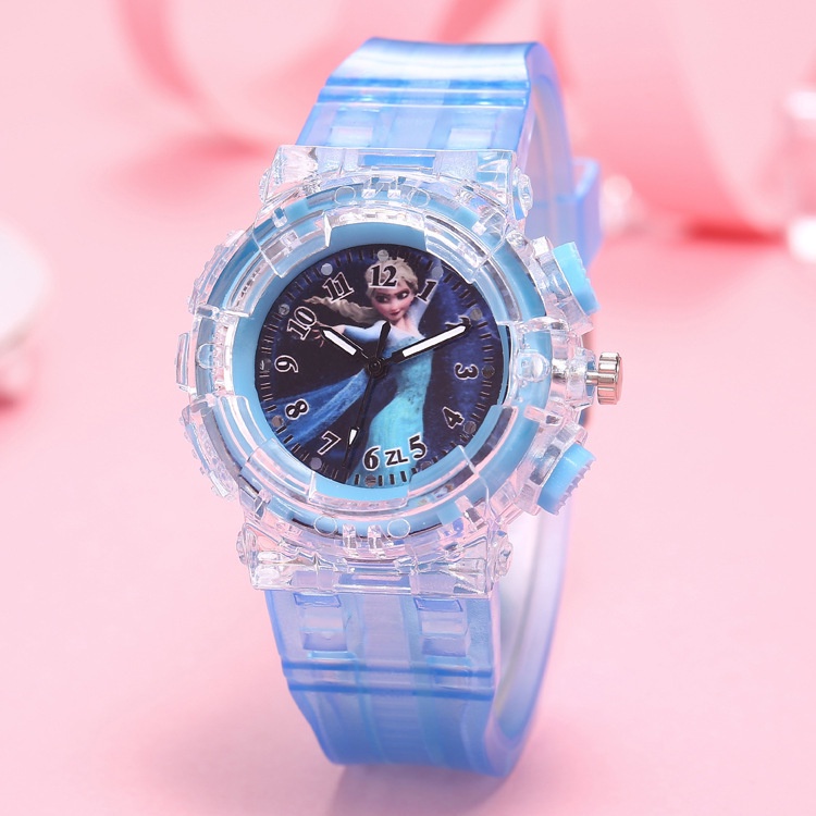 Đồng Hồ Đeo Tay Có Đèn Led Phát Sáng In Hình Hello Kitty Có Đèn Sáng Siêu Dễ Thương Cho Bé Mẫu Mới Siêu Hot