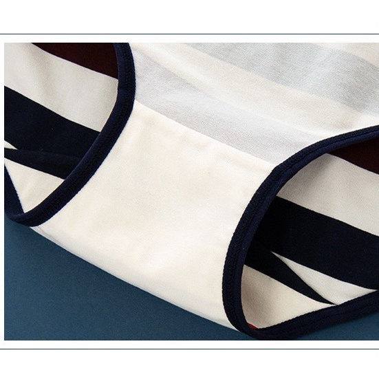 Quần Lót Đôi Cao Cấp - Quần Lót Nam Nữ Kẻ Ngang Cá Tính S94.