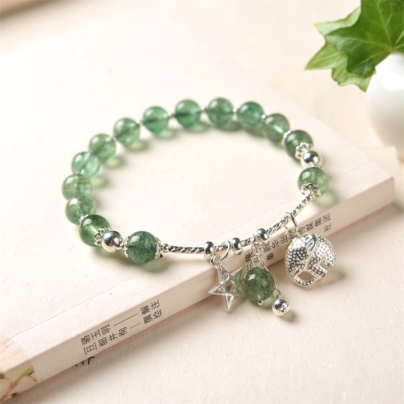 Phấn Bột Mori Series Màu Xanh Lá Cây Tươi Mới Với Chất Lượng Bạc 5☆Vòng Đeo Tay Mặt Tròn Thời Trang Dành Cho Nữ