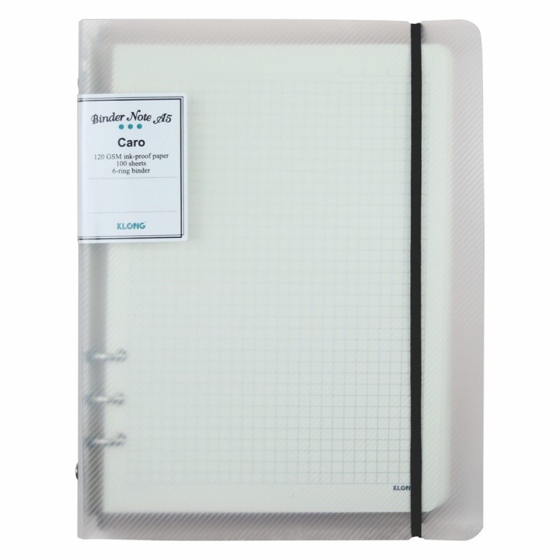 Sổ Pinder file Caro kẹp còng nhựa Klong A5_100  trang_Định lượng 120g